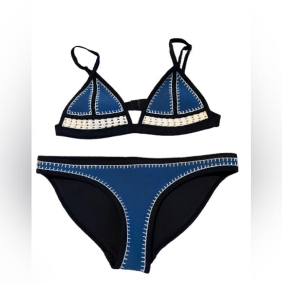Triangl Swimwear Hotel California Bikini | Small | Blue - Picture 1 of 10